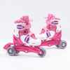 Zestaw COMBO PINK LED: 2w1 wrotko-rolki regulowane + kask + ochraniacze + torba SMJ sport